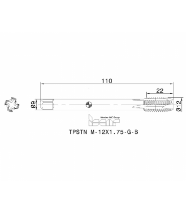 TPSTN M-12X1.75-G-B PMTA