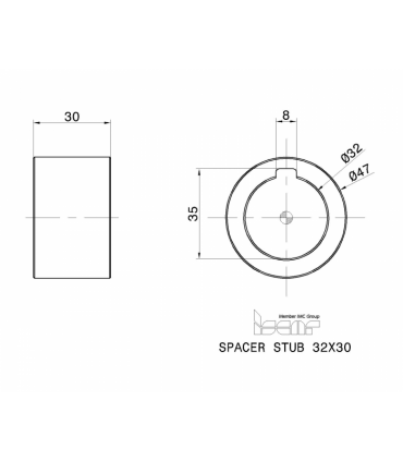 SPACER STUB 32X30